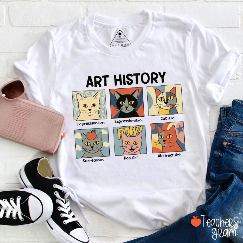 Cute Kitten's Art History Teacher T-Shirt