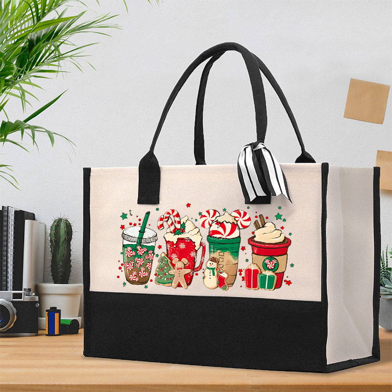 Bet You Want Some Christmas Drink Teacher Cotton Tote Bag