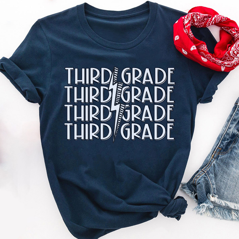 Personalized Lighting Simple Pencil Font Teacher T-Shirt