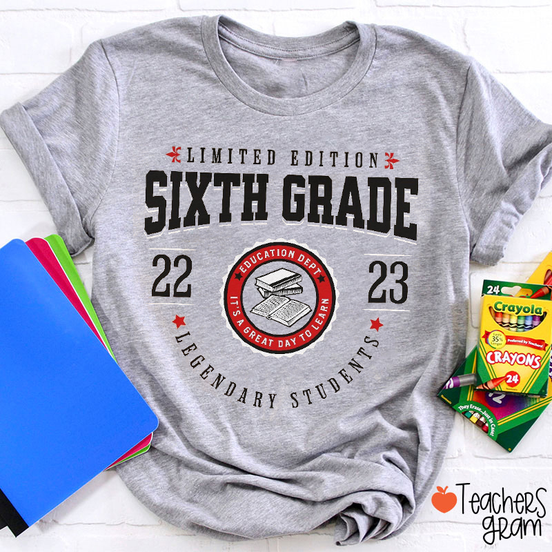 Personalized Grade Limited Edition Legendary Students Teacher T-Shirt