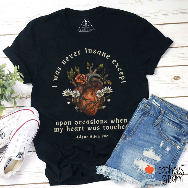 I Was Never Insane Except Teacher T-Shirt