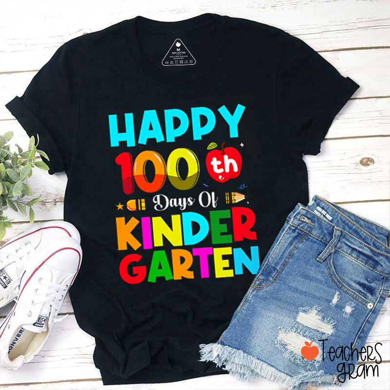 Personalized Grade Happy 100 Days Teacher T-Shirt