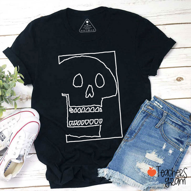 Funny Skull Teacher T-Shirt