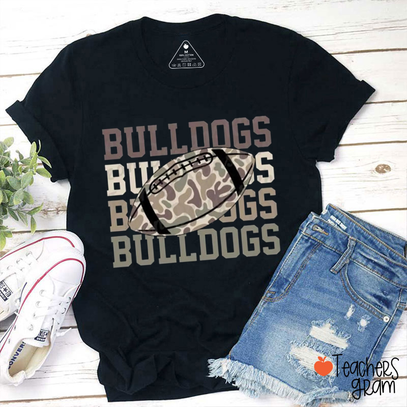 Personalized Mascot And Sport Camouflage Teacher T-Shirt