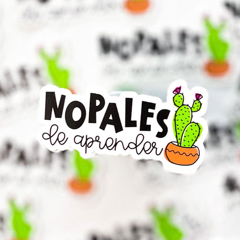Cactus Bilingual Teacher Stickers