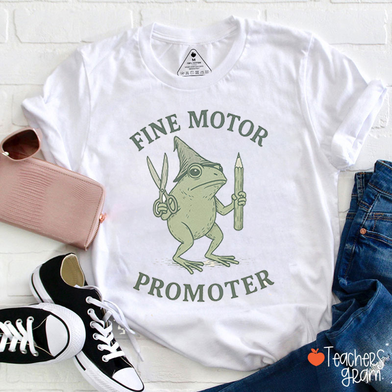 Fine Motor Promoter Wizard Frog OT Teacher T-Shirt