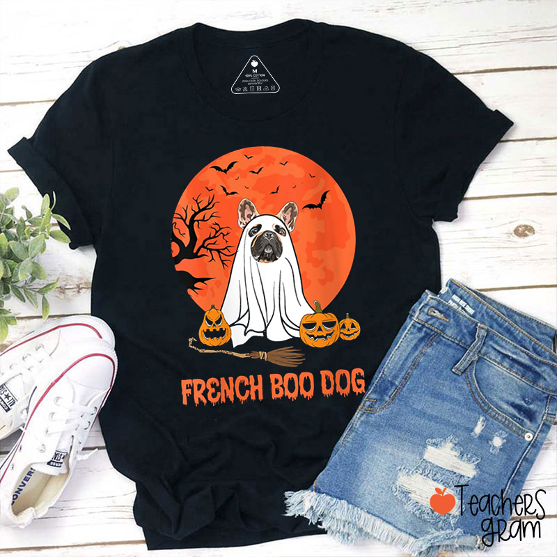 Funny French BooDog Halloween Teacher T-Shirt