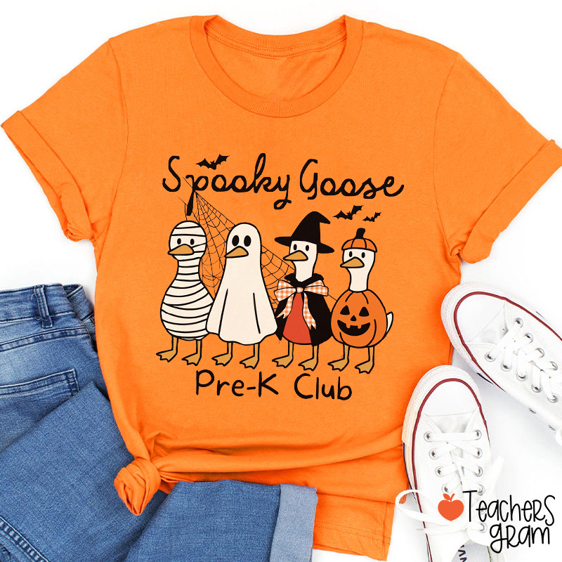 Personalized Grade Spooky Goose Teacher T-Shirt