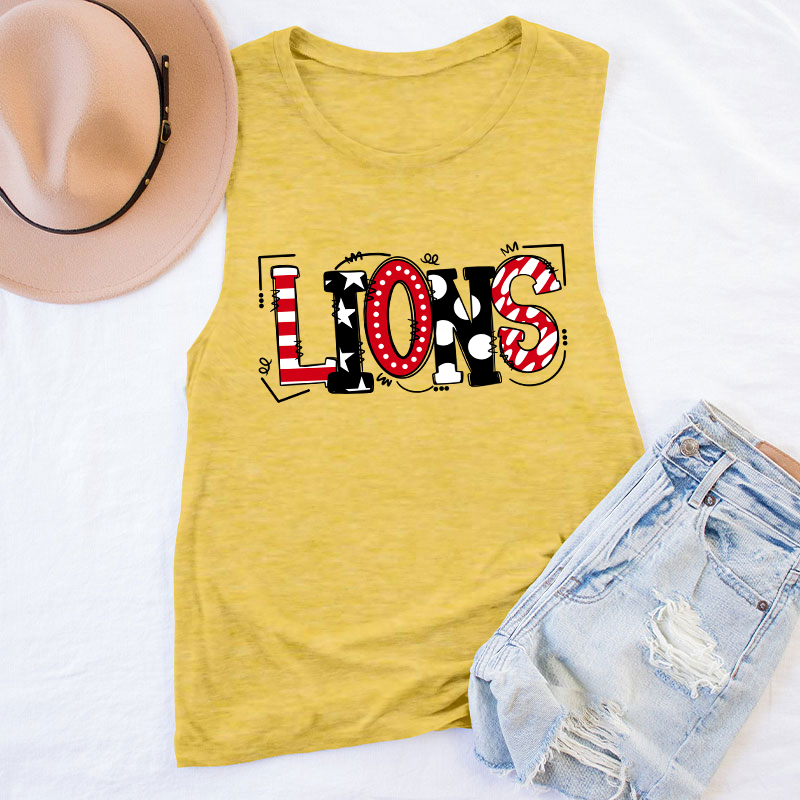 Personalized Mascot Cute Fonts Game Day Teacher Tank Top