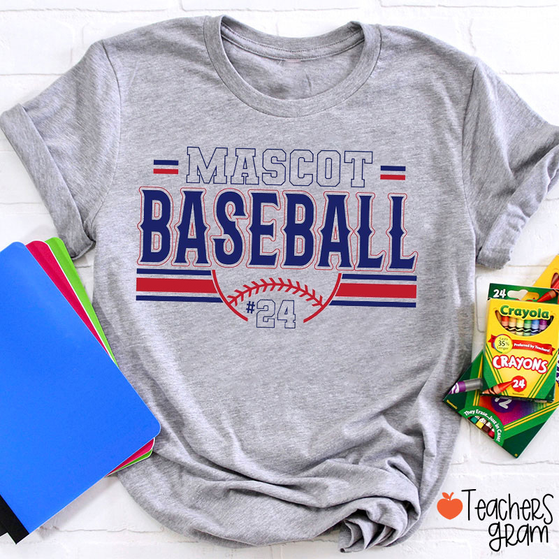 Personalized Mascot And Sport Two-color Design Teacher T-Shirt