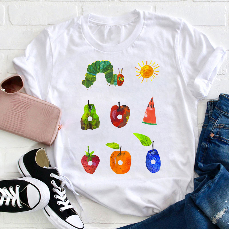 Hungry Caterpillar Fruit Teacher T-Shirt