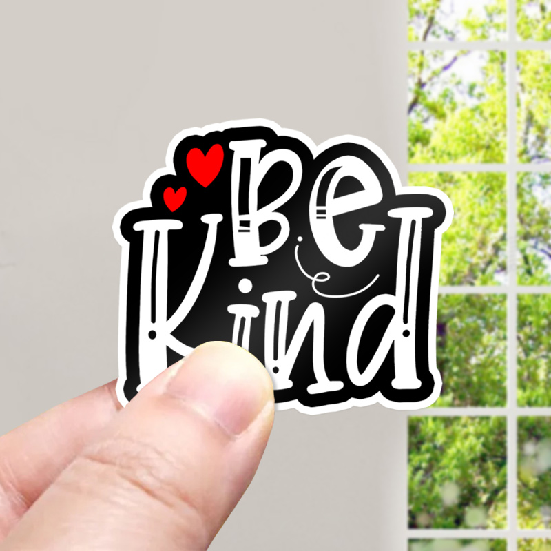 Be Kind Red Heart Teacher Stickers