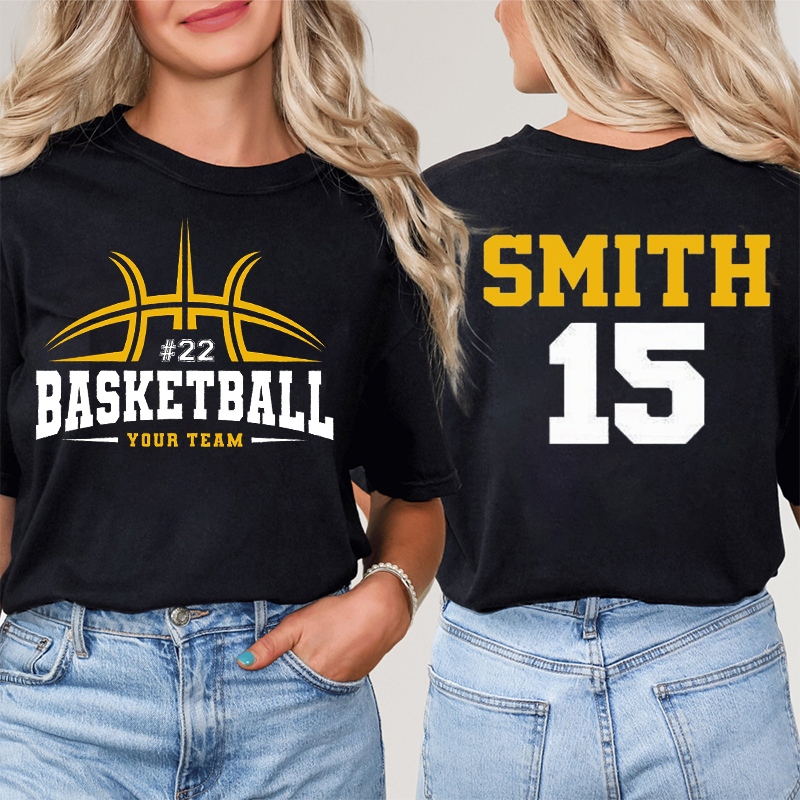 Personalized Mascot And Your Name Game Day Teacher Two Sided T-Shirt