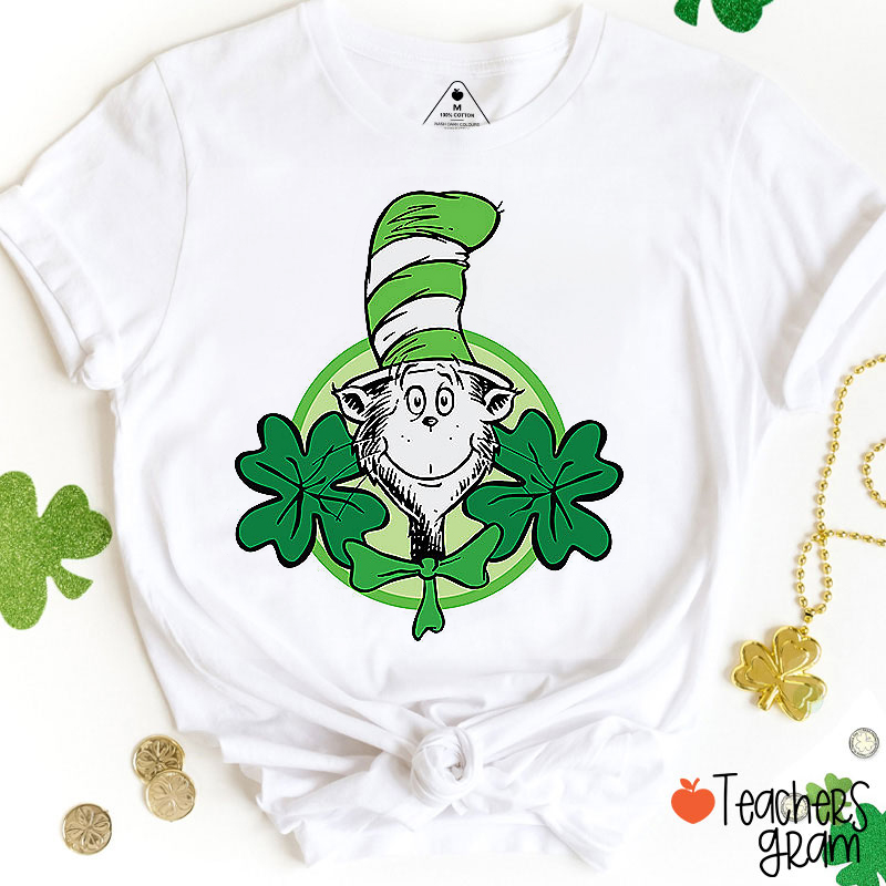 Four Leaf Clover Reading Season Teacher T-Shirt