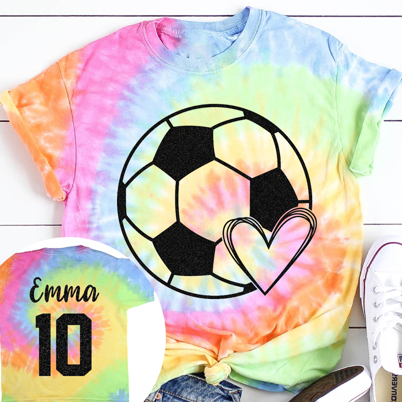 Personalized Love Sport Game Day Teacher Two Sided Tie-dye T-Shirt