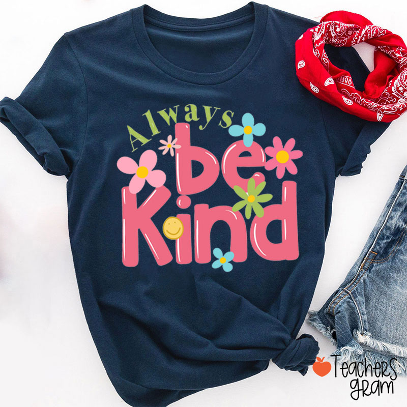 Be Kind Flower Teacher T-Shirt