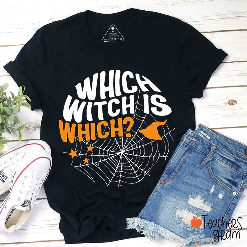 Which Witch Is Which Halloween Teacher T-Shirt