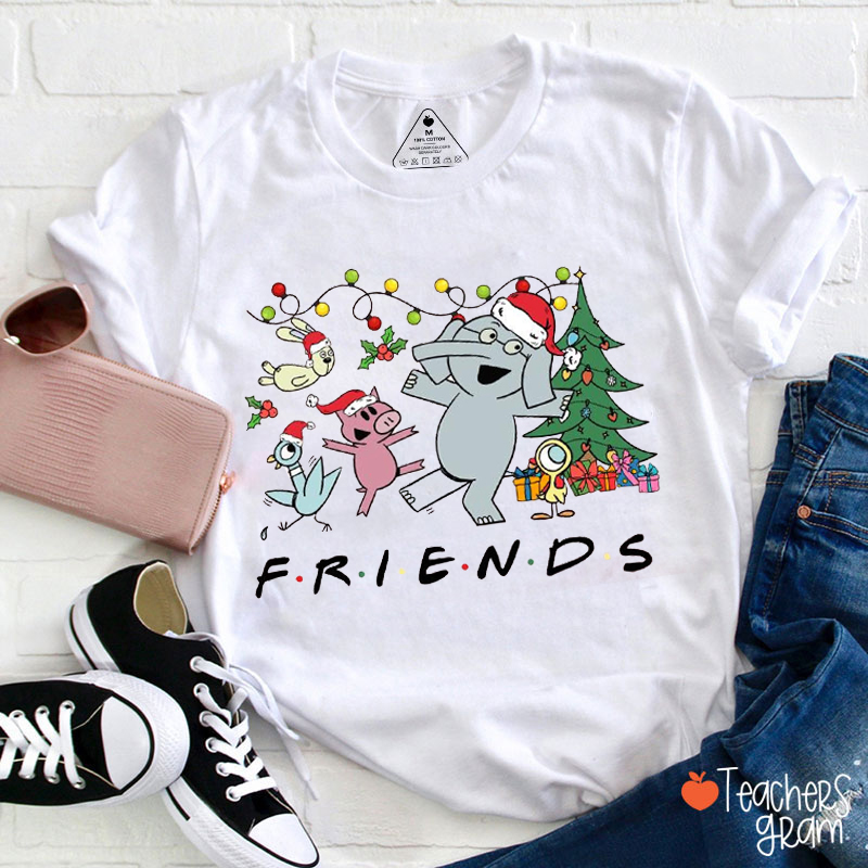 Merry Christmas Friends Teacher T-Shirt