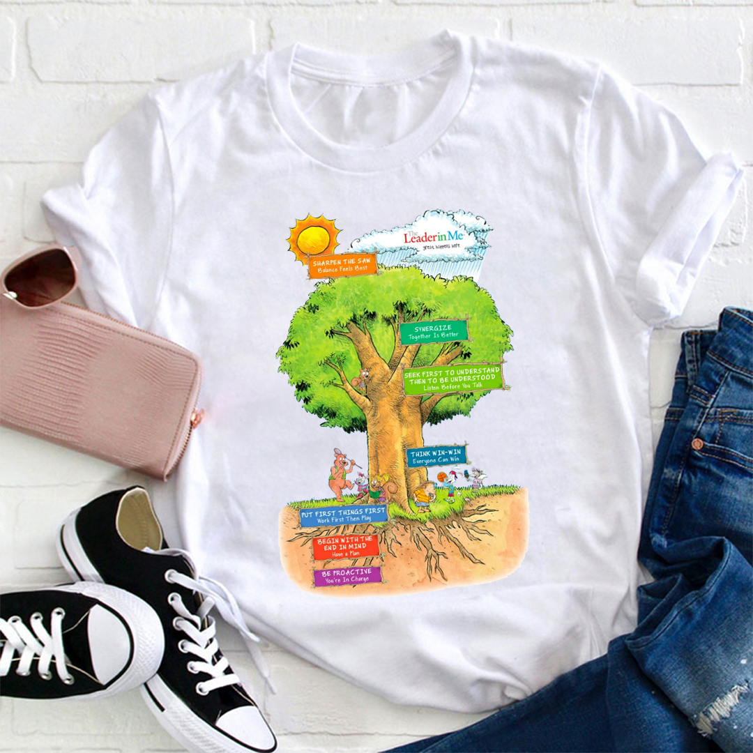 The 7 Habits Tree Teacher T-Shirt