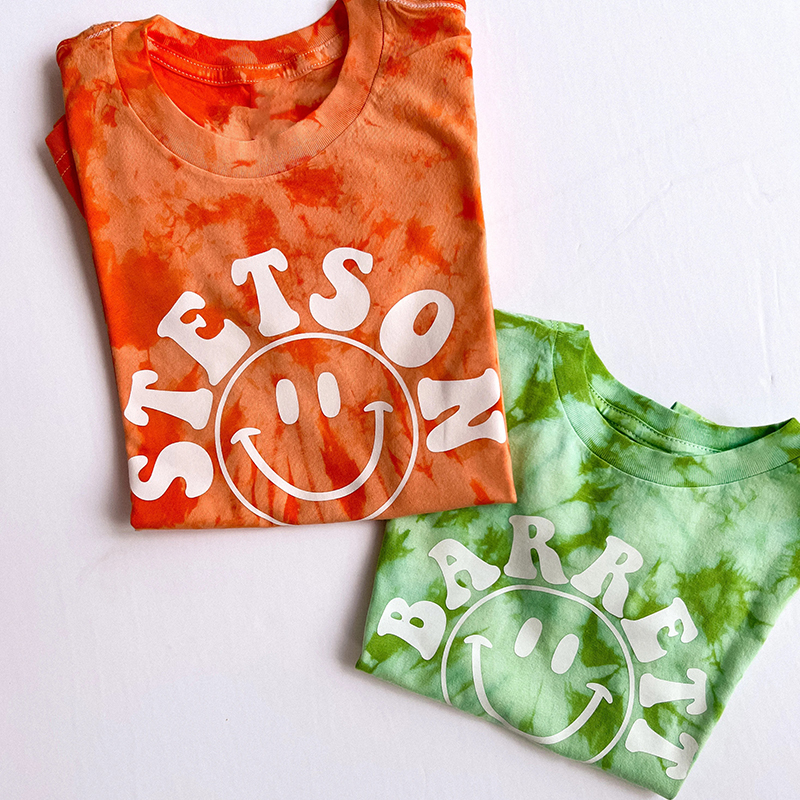 Personalized Name Happy Face Teacher Eco Oversized Graphic T-Shirt