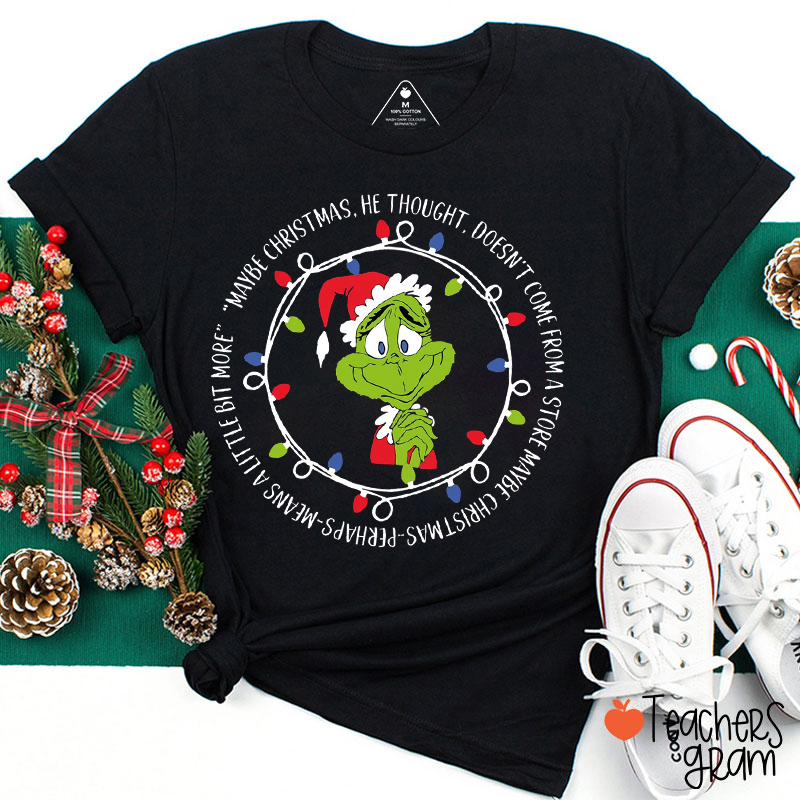 Maybe Christmas He Thought Teacher T-Shirt