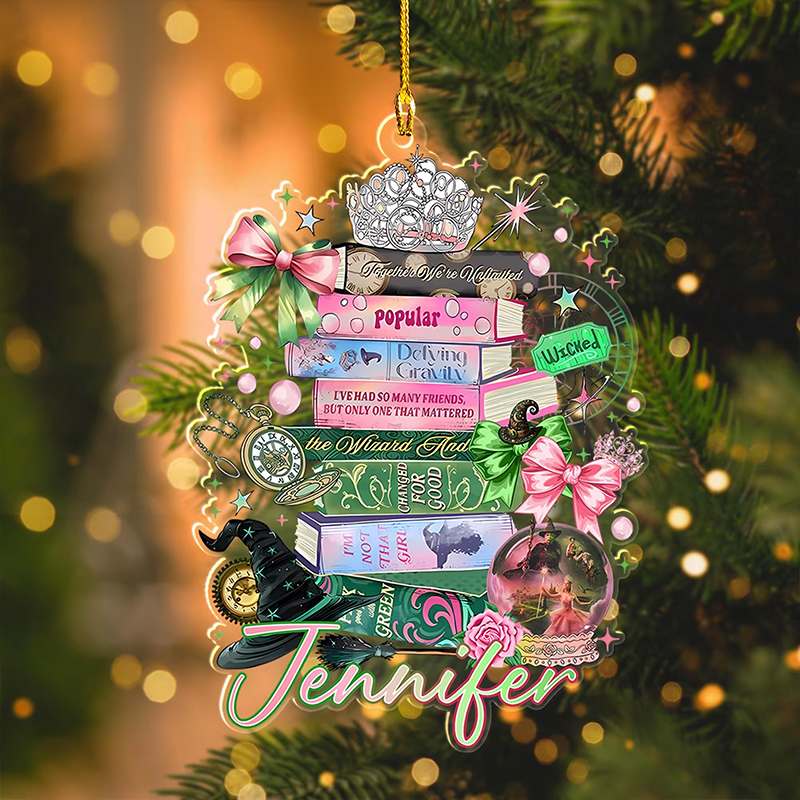 Personalized Changed For Good Teacher Acrylic Christmas Ornament