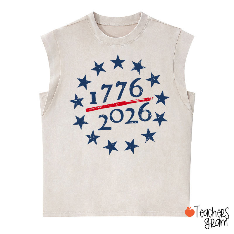 USA 250th Anniversary Teacher Washed Tank Top