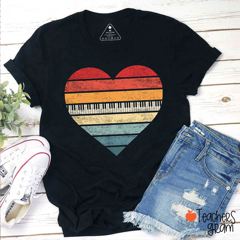 Retro Vintage Pianist Teacher T-Shirt