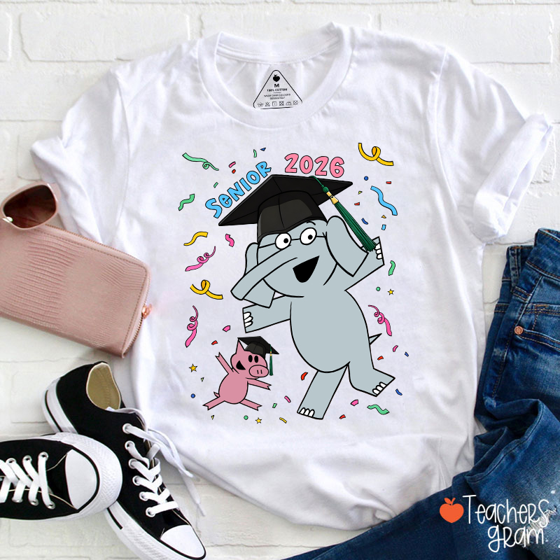 Personalized Senior Elephants And Friends Teacher T-Shirt