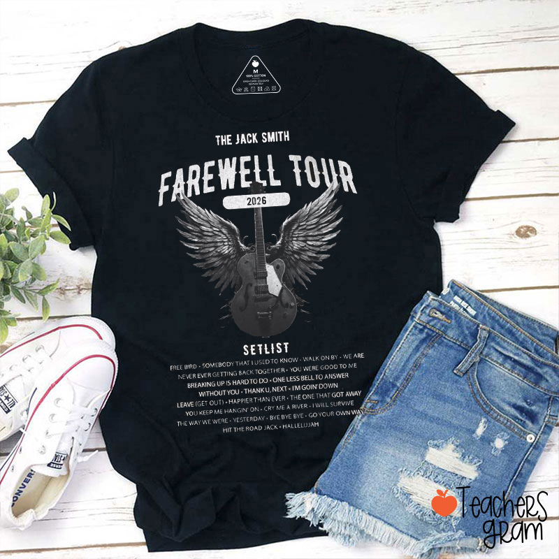 Personalized The Jack Smith Farewell Tour Teacher T-Shirt