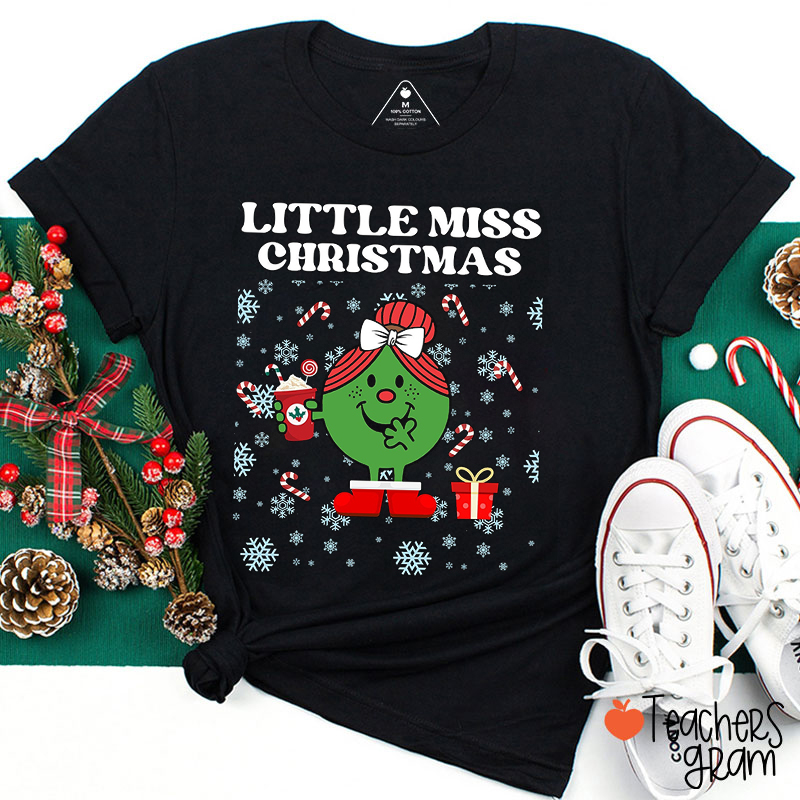 Little Miss Christmas Teacher T-Shirt