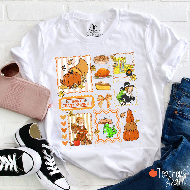 Happy Thanksgiving Children's Book Teacher T-Shirt