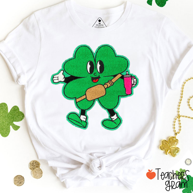 Cute Four Leaf Clover Teacher T-Shirt