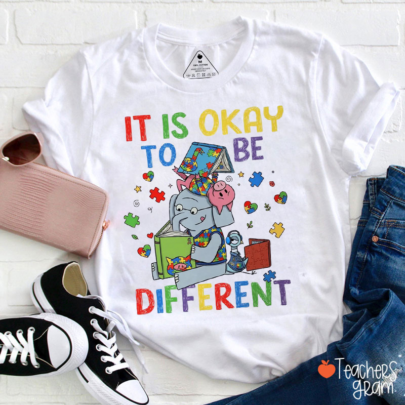 It Is Okay To Be Different Children's Books Teacher T-Shirt