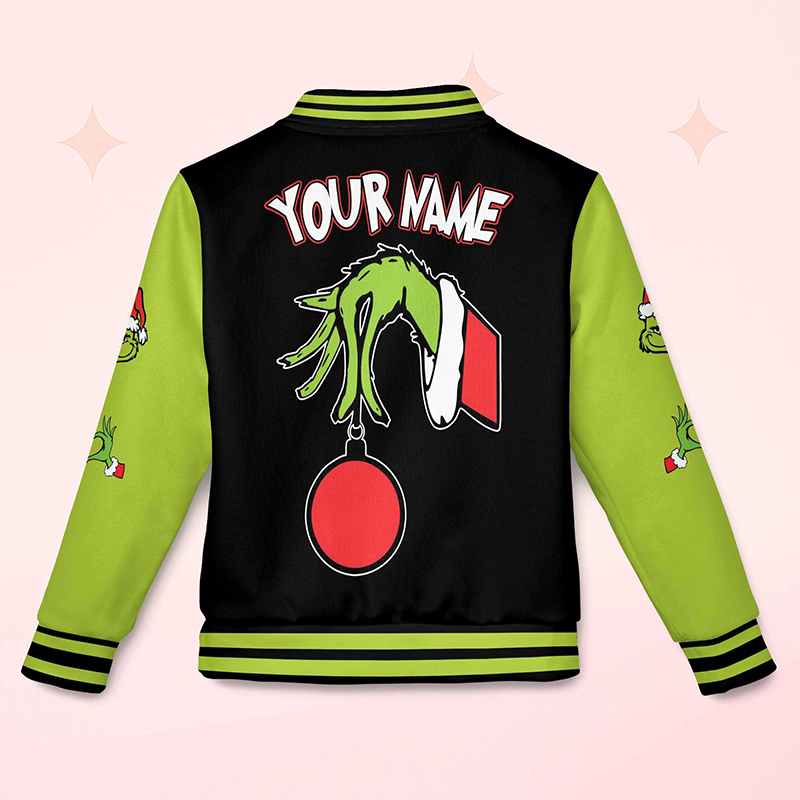 Personalized Merry Christmas Having Fun Teacher Baseball Jacket