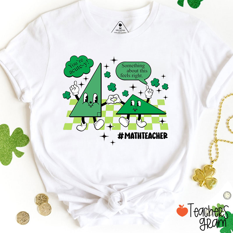 Math Shamrock Teacher T-Shirt