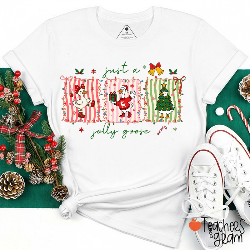 Just A Jolly Goose Teacher T-Shirt