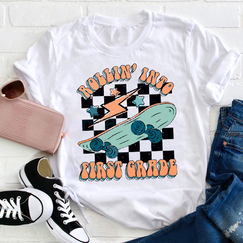 Personalized Rolling Into My Class Teacher T-Shirt