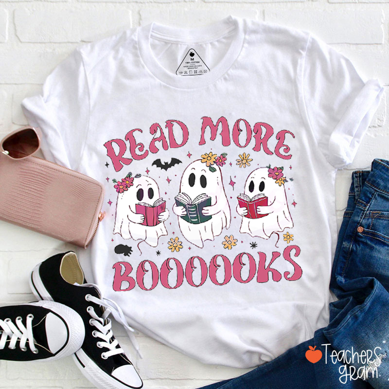 Read More Boooooks Halloween Teacher T-Shirt