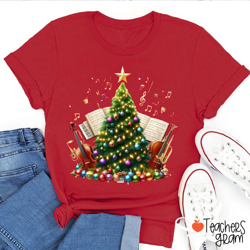 Christmas Tree Symphony Music Teacher T-Shirt