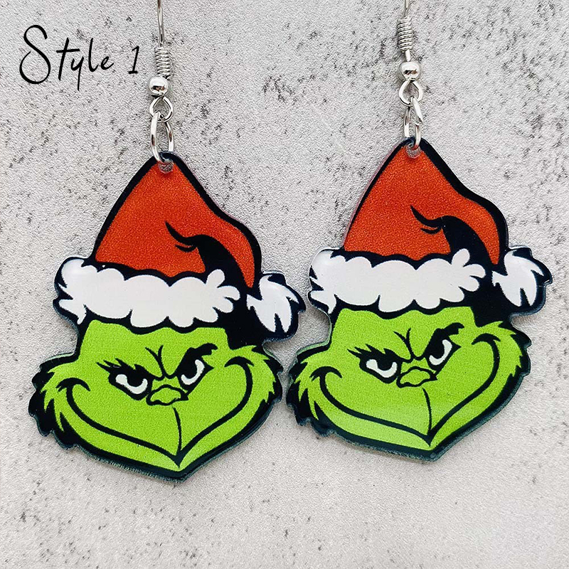 Mean Guy Ho Ho Ho Teacher Acrylic Earrings