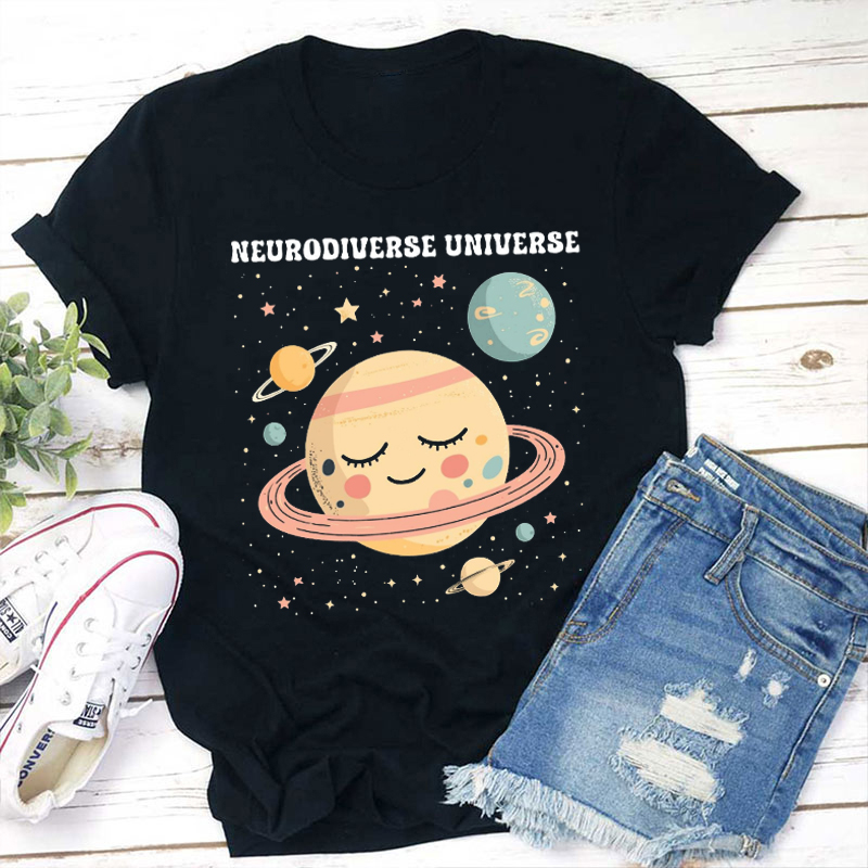 Autism Awareness Neurodiverse Universe Teacher T-Shirt