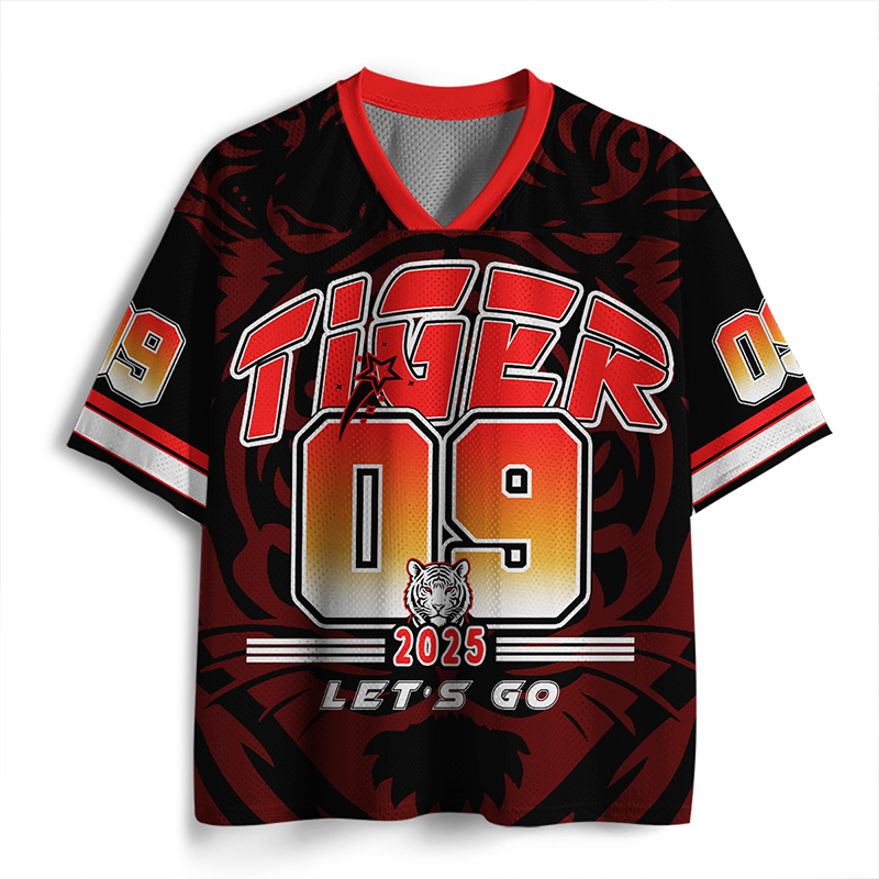 Personalized Name Let's Go Tiger Teacher Mesh Jersey