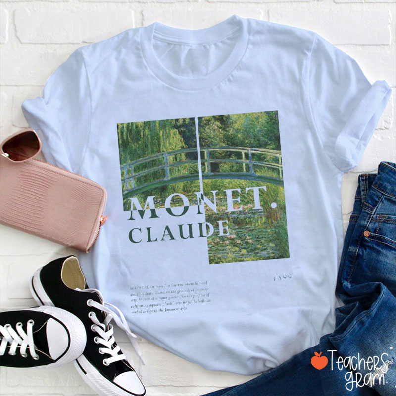 Monet Claude Teacher T-Shirt