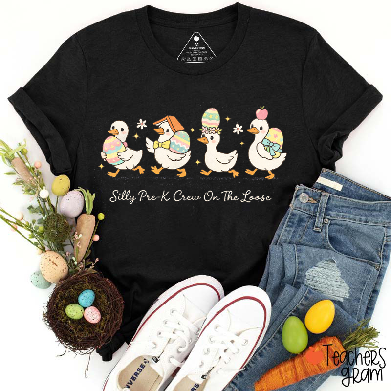 Personalized Grade Silly Crew On The Loose Teacher T-Shirt
