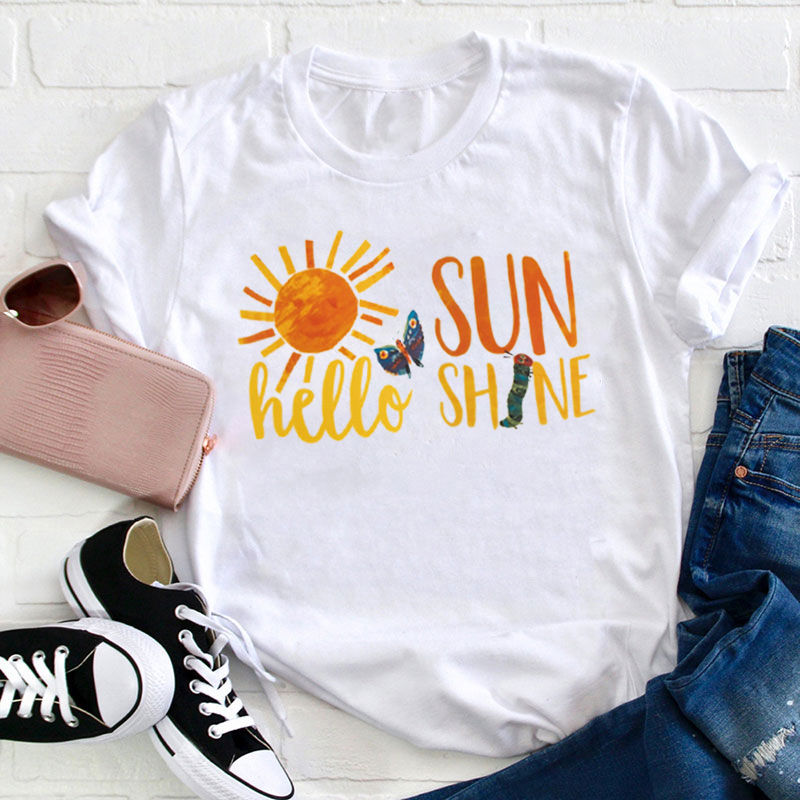 Hello Summer Hello Sunshine Teacher T-Shirt