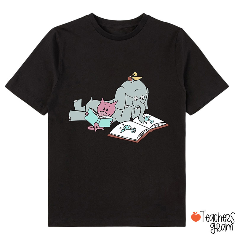 The Elephant And The Little Pig Read Together Class T-Shirt