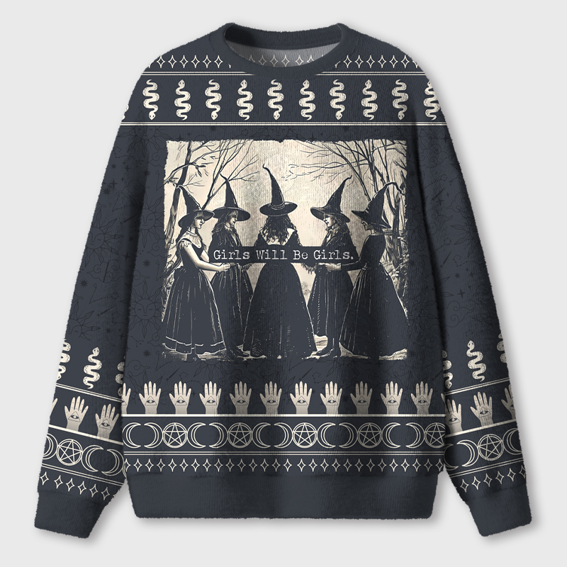 Girls Will Be Girls Teacher Ugly Fluffy Christmas Sweater