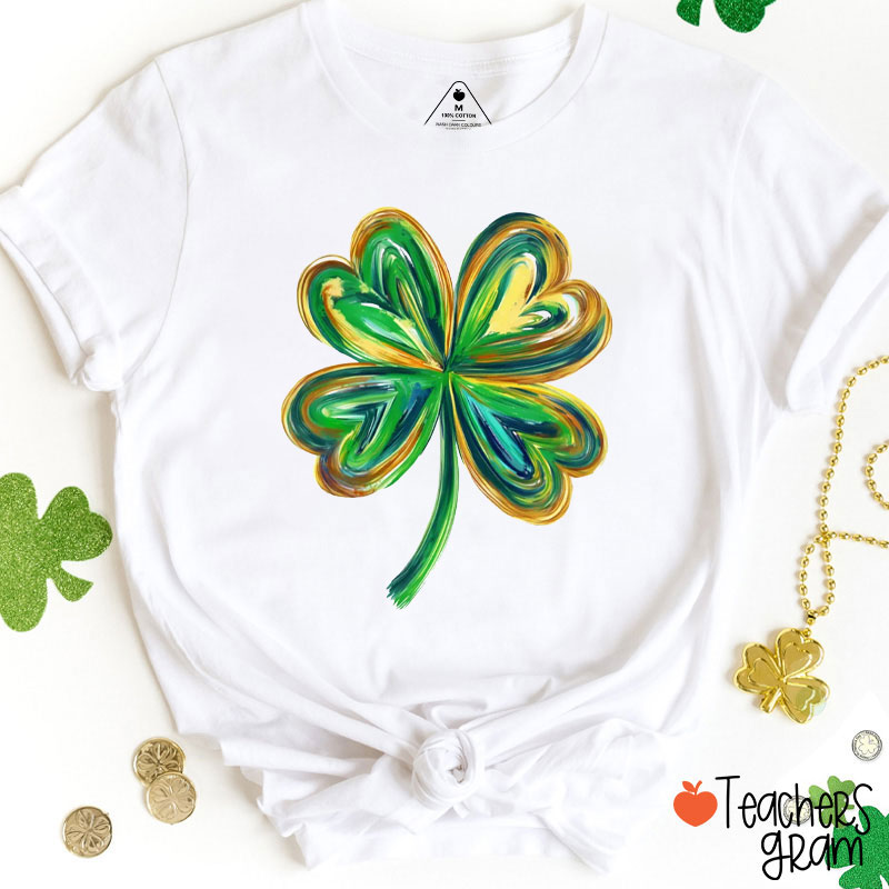 Saint Patrick's Day Shamrock Teacher T-Shirt