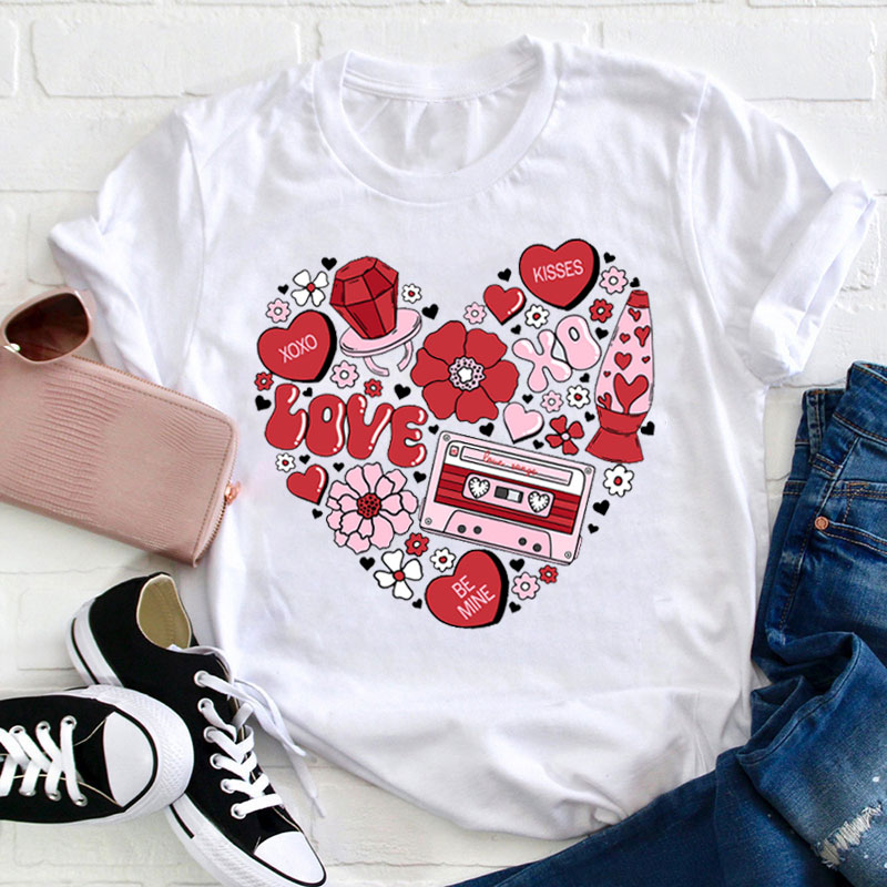 Love Kisses Love Song Teacher T-Shirt